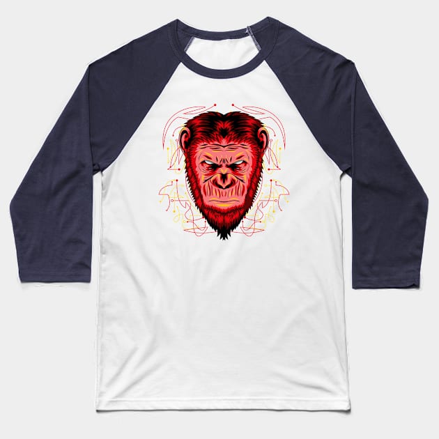 apes head Baseball T-Shirt by SHINIGAMII